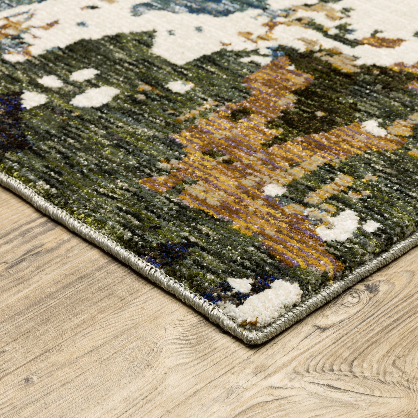 Evolution Abstract Ivory/ Multi Cut Pile Rug