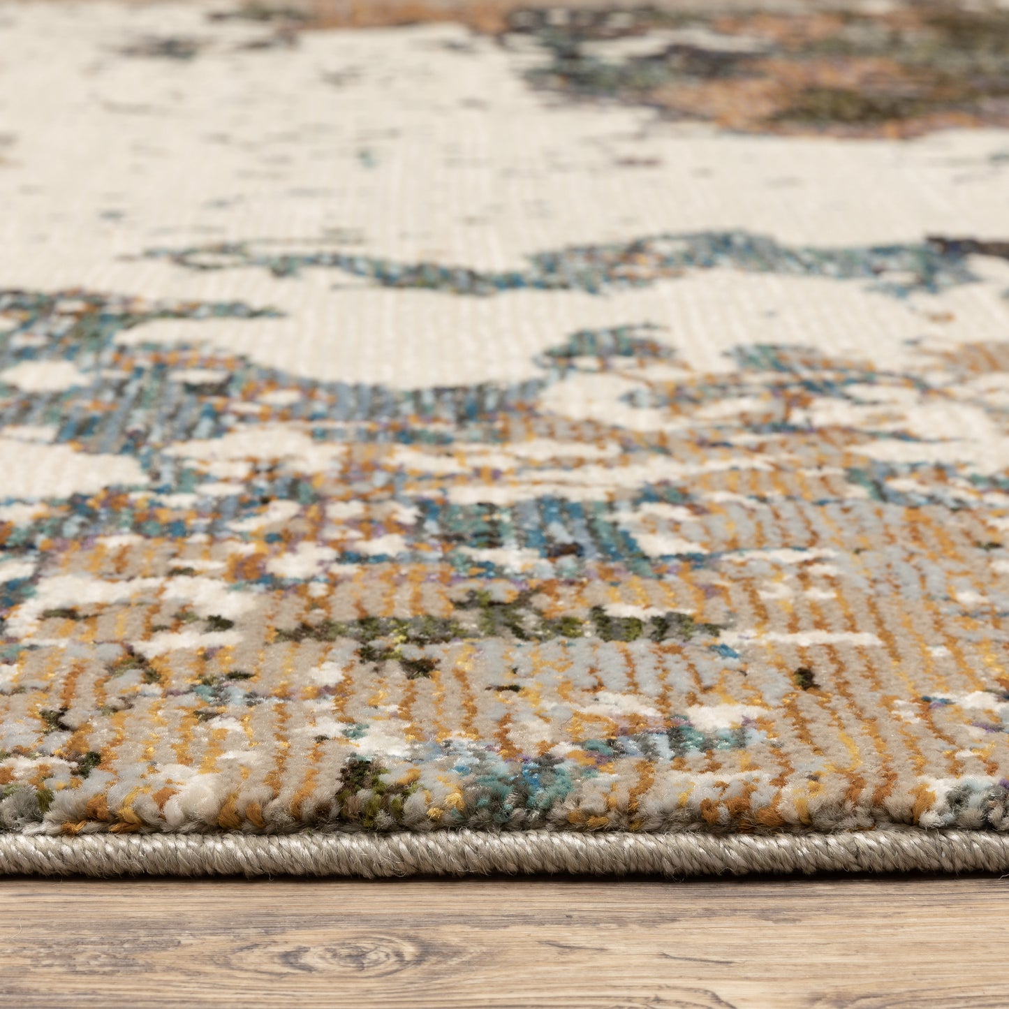 Evolution Abstract Ivory/ Multi Cut Pile Rug