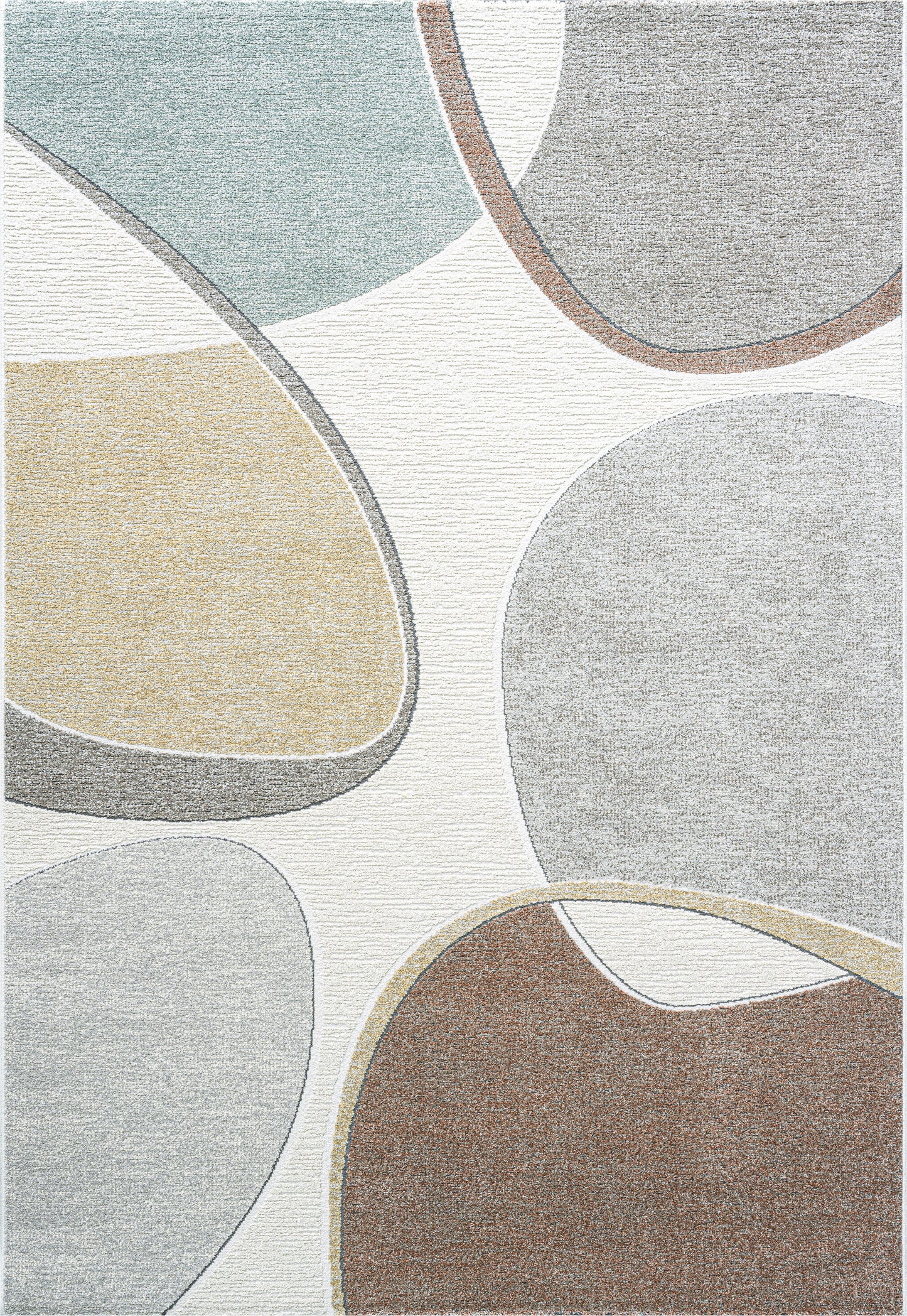 Polaris Modern Ivory/Multi Geometric Low Pile Rug