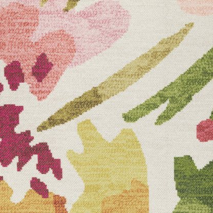 Fiji Botanical Beige/ Multi Floral Flat Weave Rug
