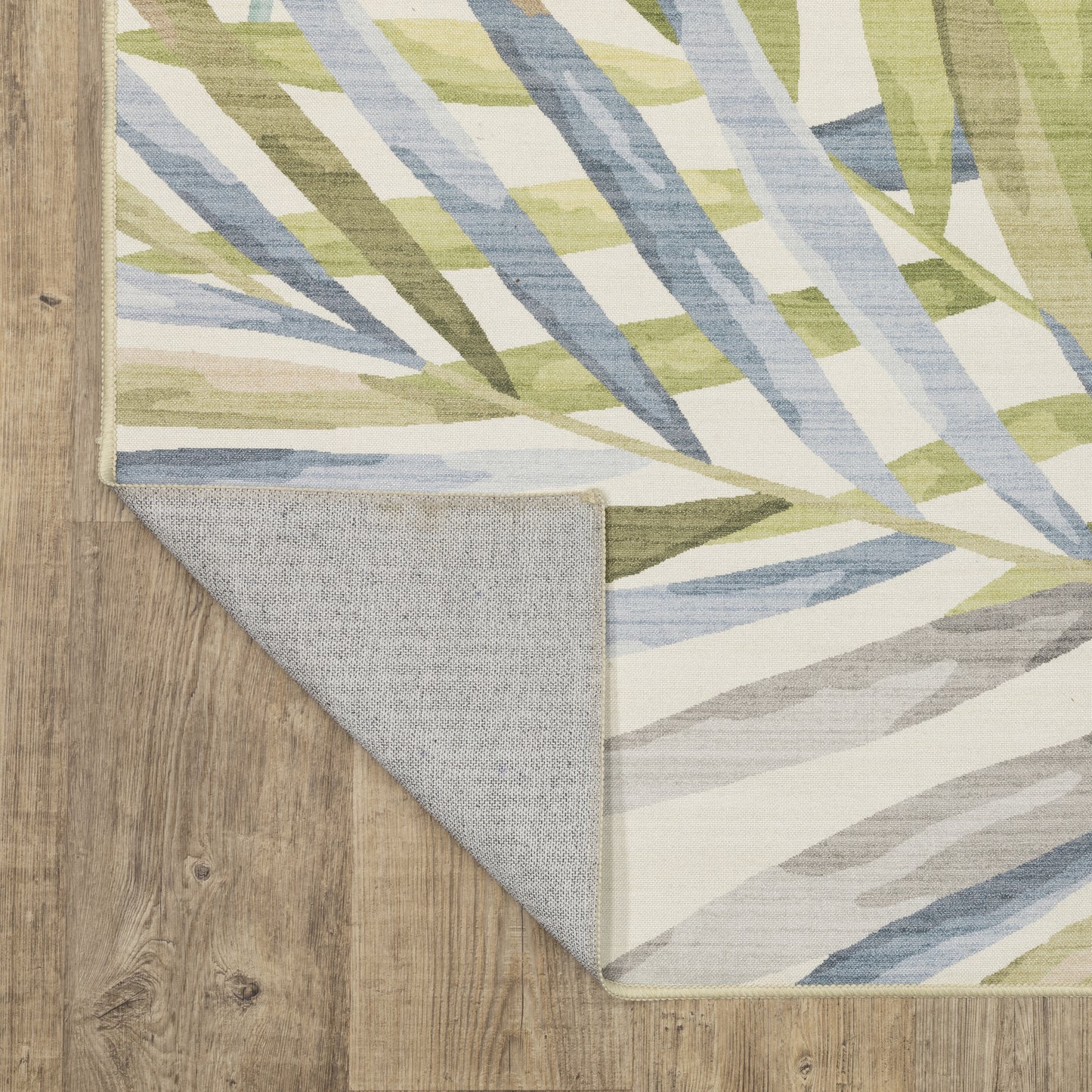 Fiji Botanical Beige/ Multi Tropical Flat Weave Rug