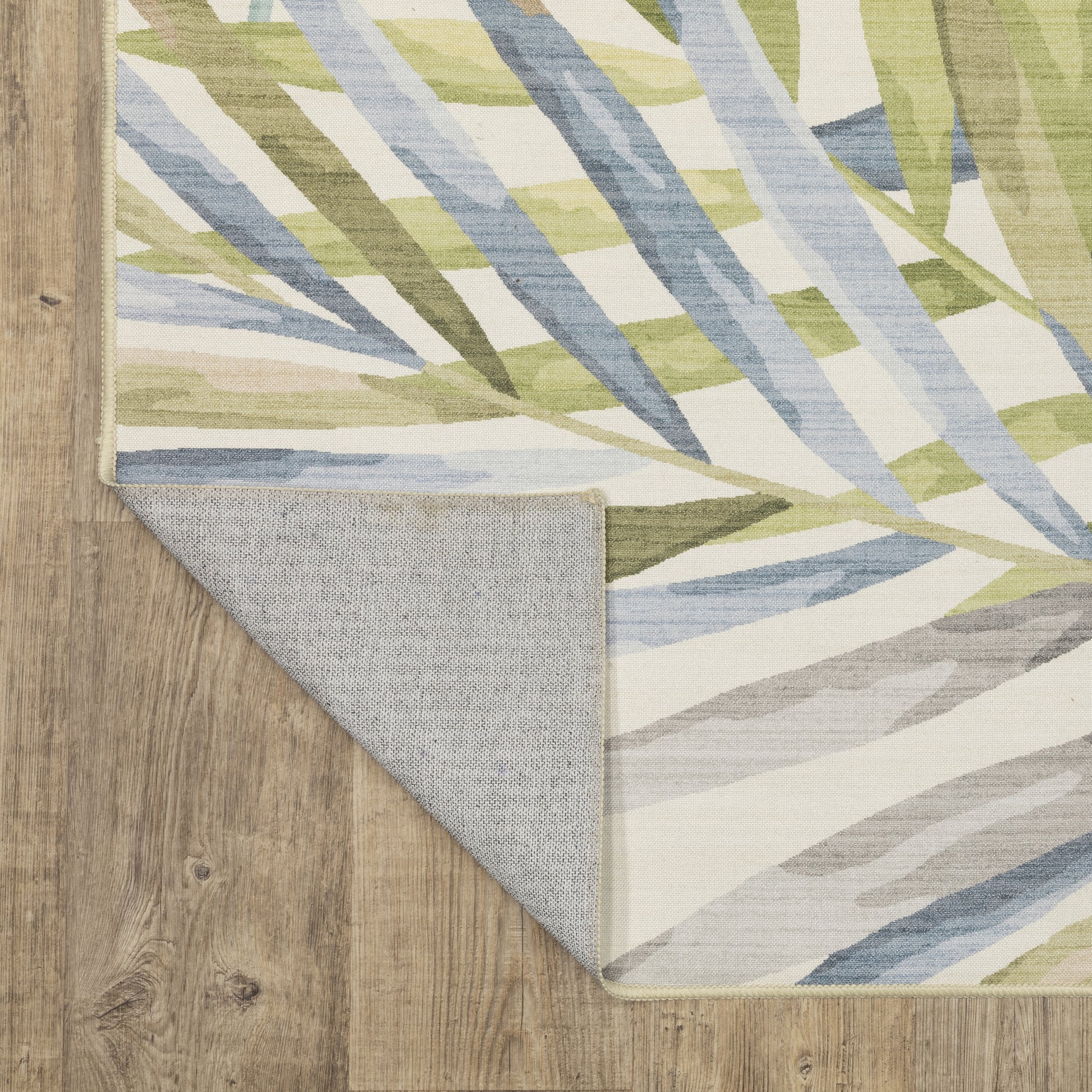 Fiji Botanical Beige/ Multi Tropical Flat Weave Rug