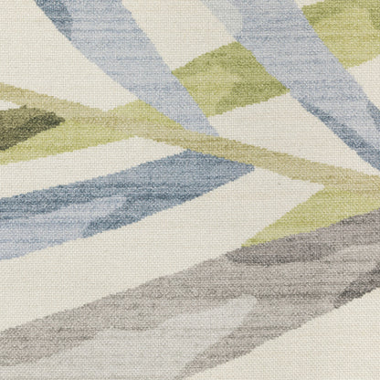 Fiji Botanical Beige/ Multi Tropical Flat Weave Rug