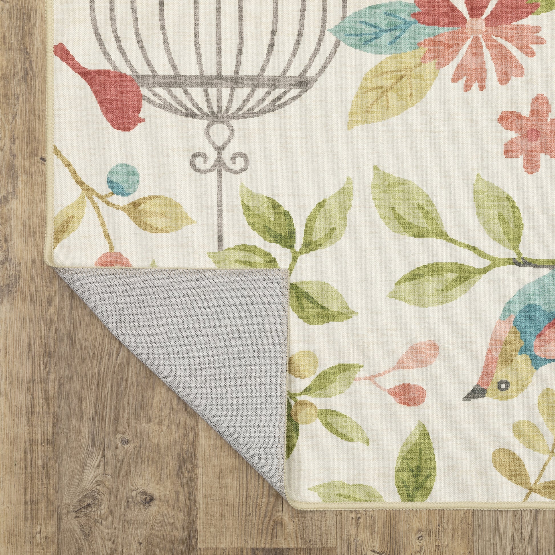 Fiji Animal Beige/ Multi Botanical Flat Weave Rug