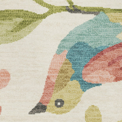 Fiji Animal Beige/ Multi Botanical Flat Weave Rug