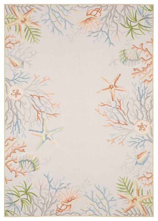 Fiji FIJ06 Beige Tropical Rug