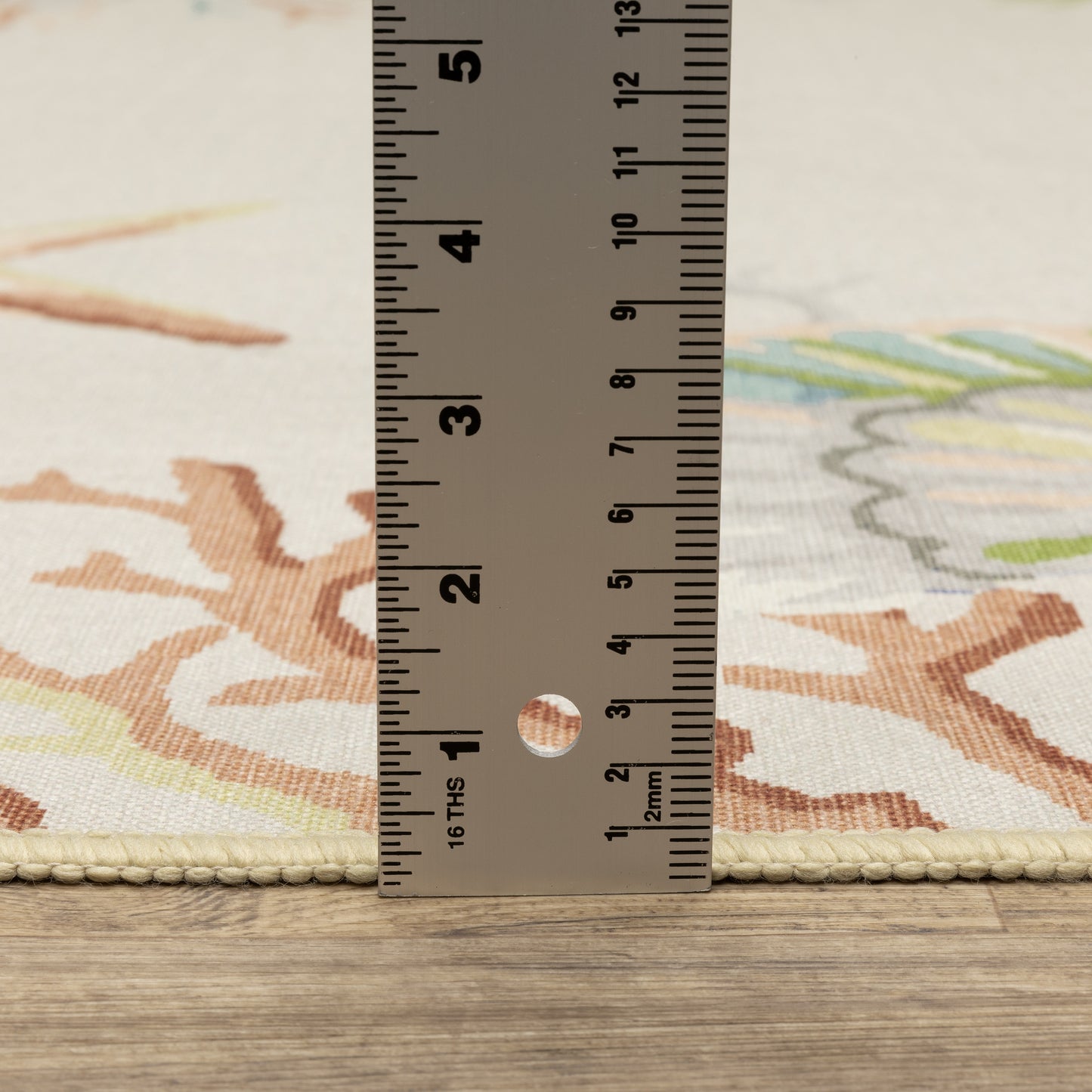 Fiji Tropical Beige/ Multi Border Flat Weave Rug