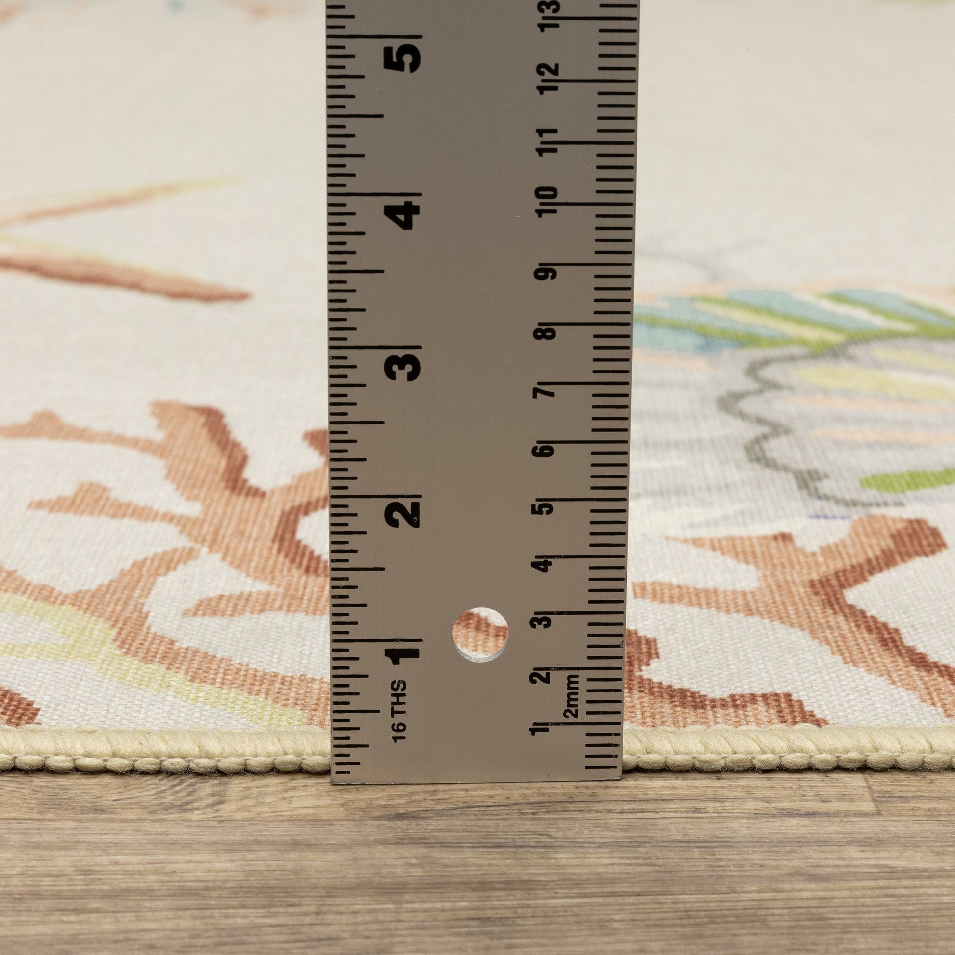 Fiji Tropical Beige/ Multi Border Flat Weave Rug