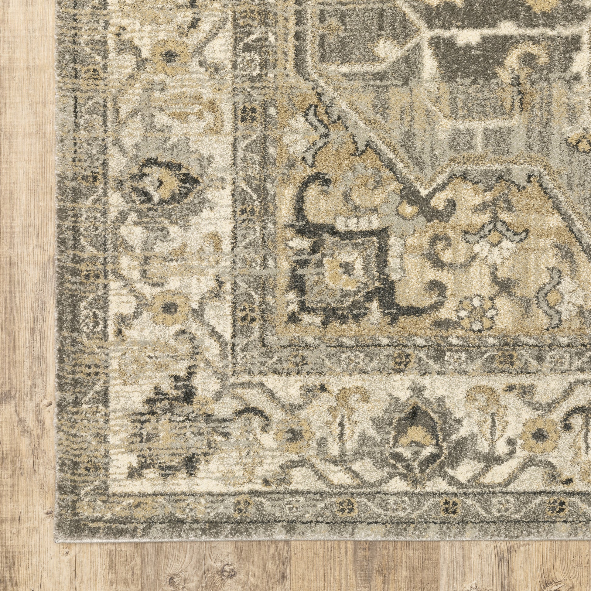 Florence Medallion Beige/ Grey Southwest/Lodge Cut Pile Rug