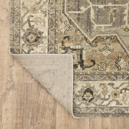 Florence Medallion Beige/ Grey Southwest/Lodge Cut Pile Rug