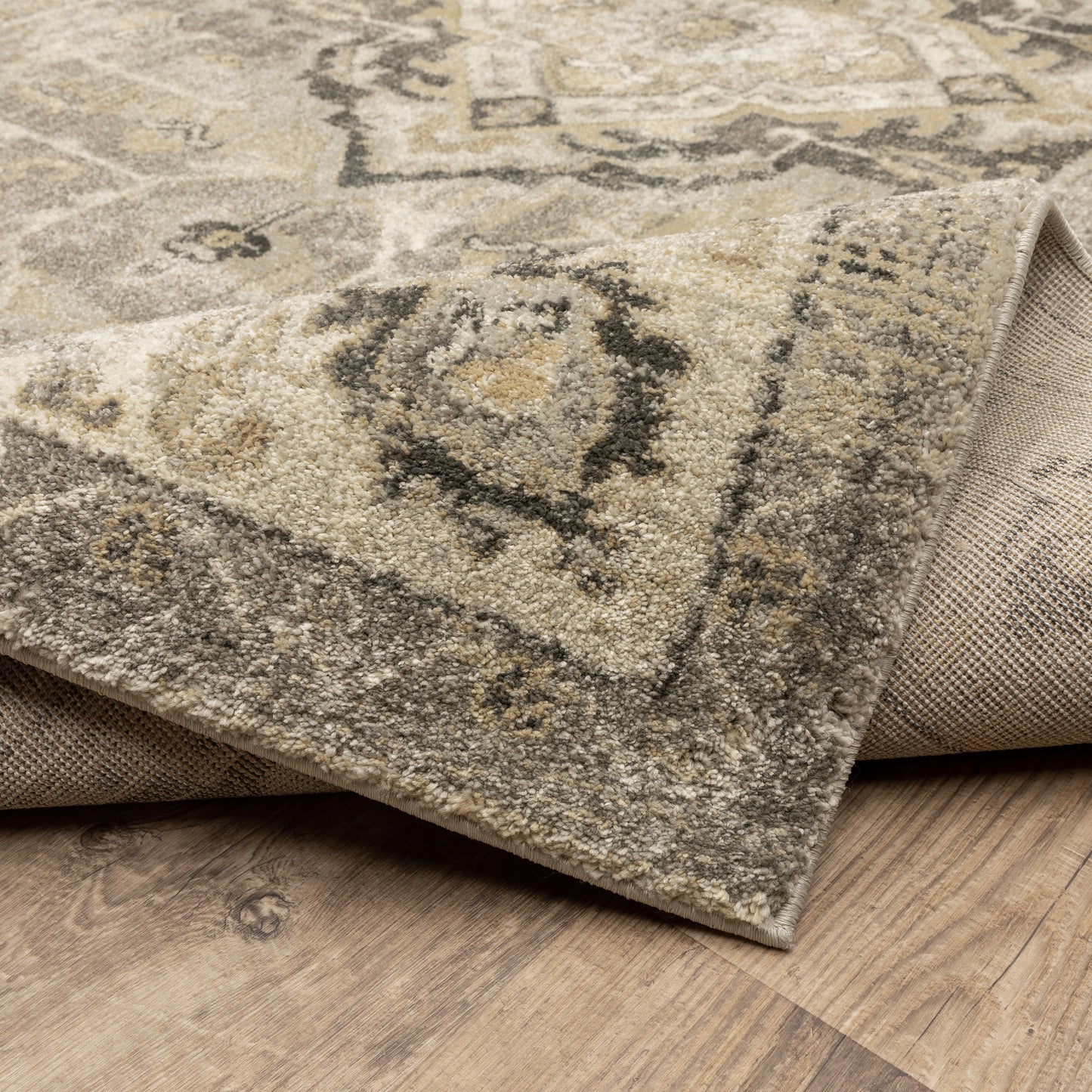 Florence Medallion Beige/ Grey Southwest/Lodge Cut Pile Rug