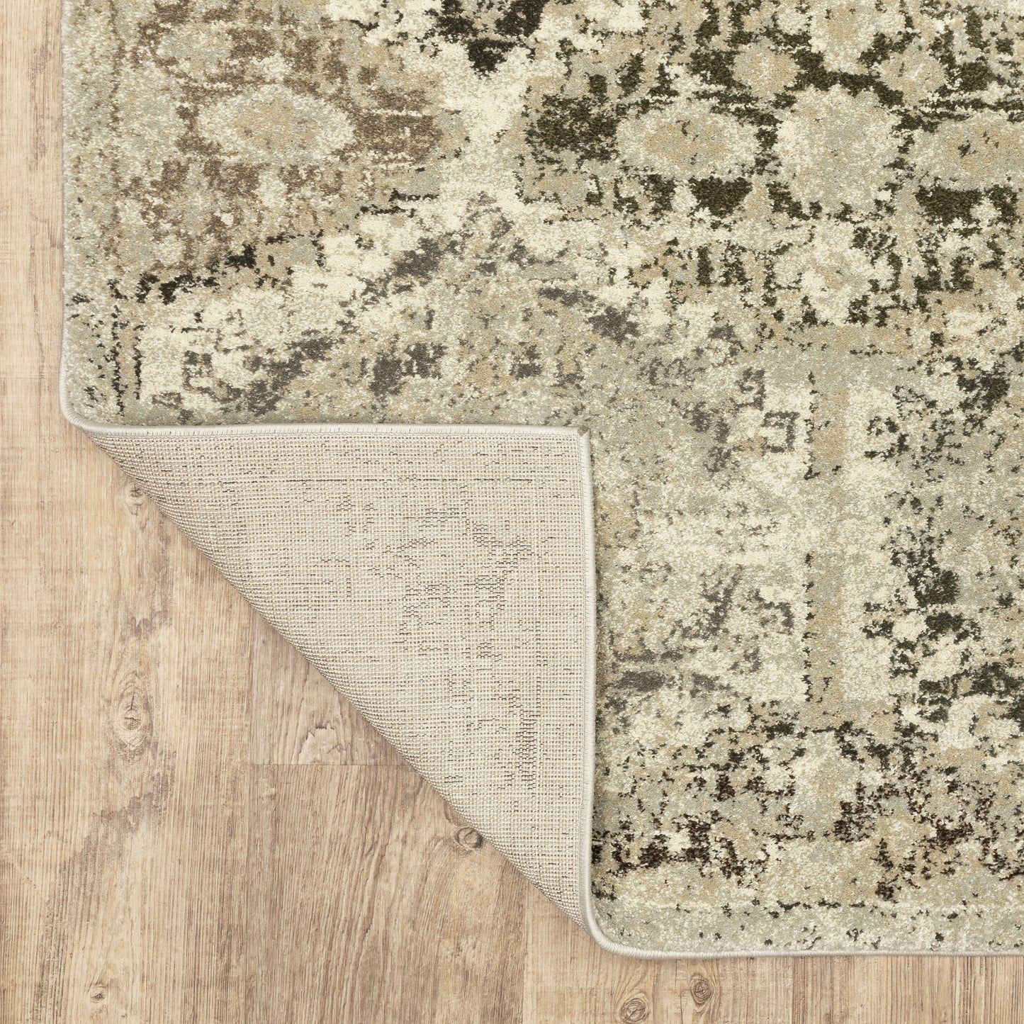 Florence Distressed Ivory/ Grey Cut Pile Rug