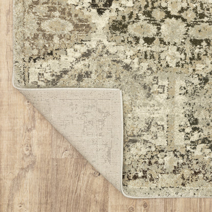 Florence Distressed Ivory/ Grey Cut Pile Rug