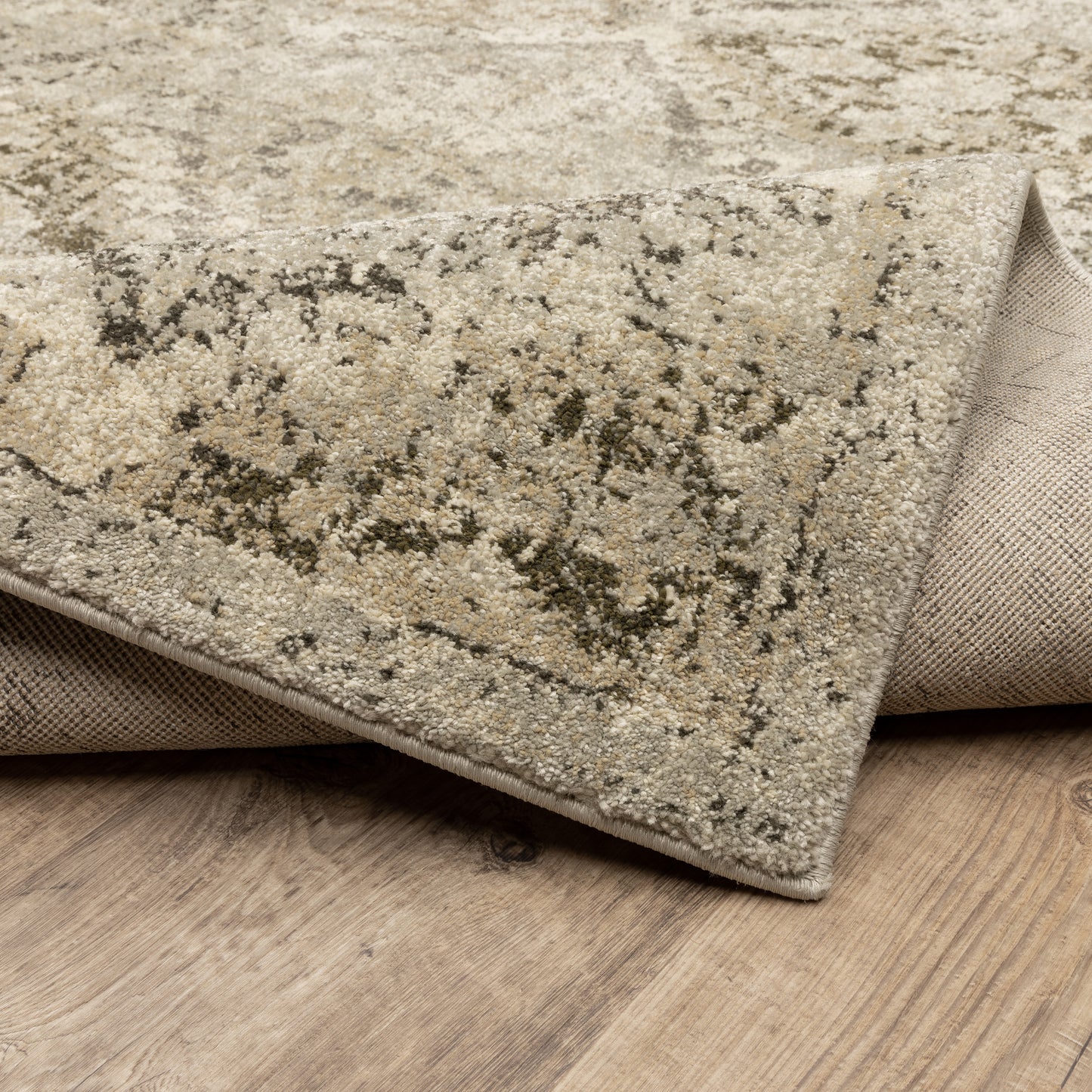 Florence Distressed Ivory/ Grey Cut Pile Rug