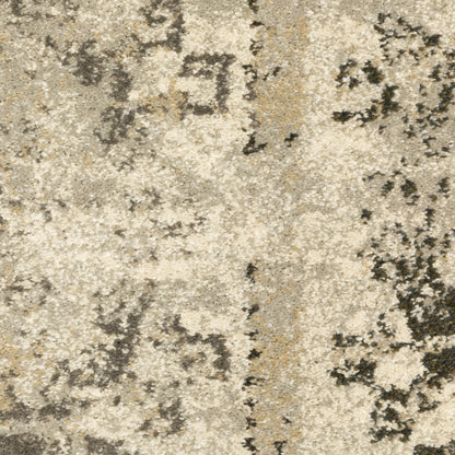Florence Distressed Ivory/ Grey Cut Pile Rug