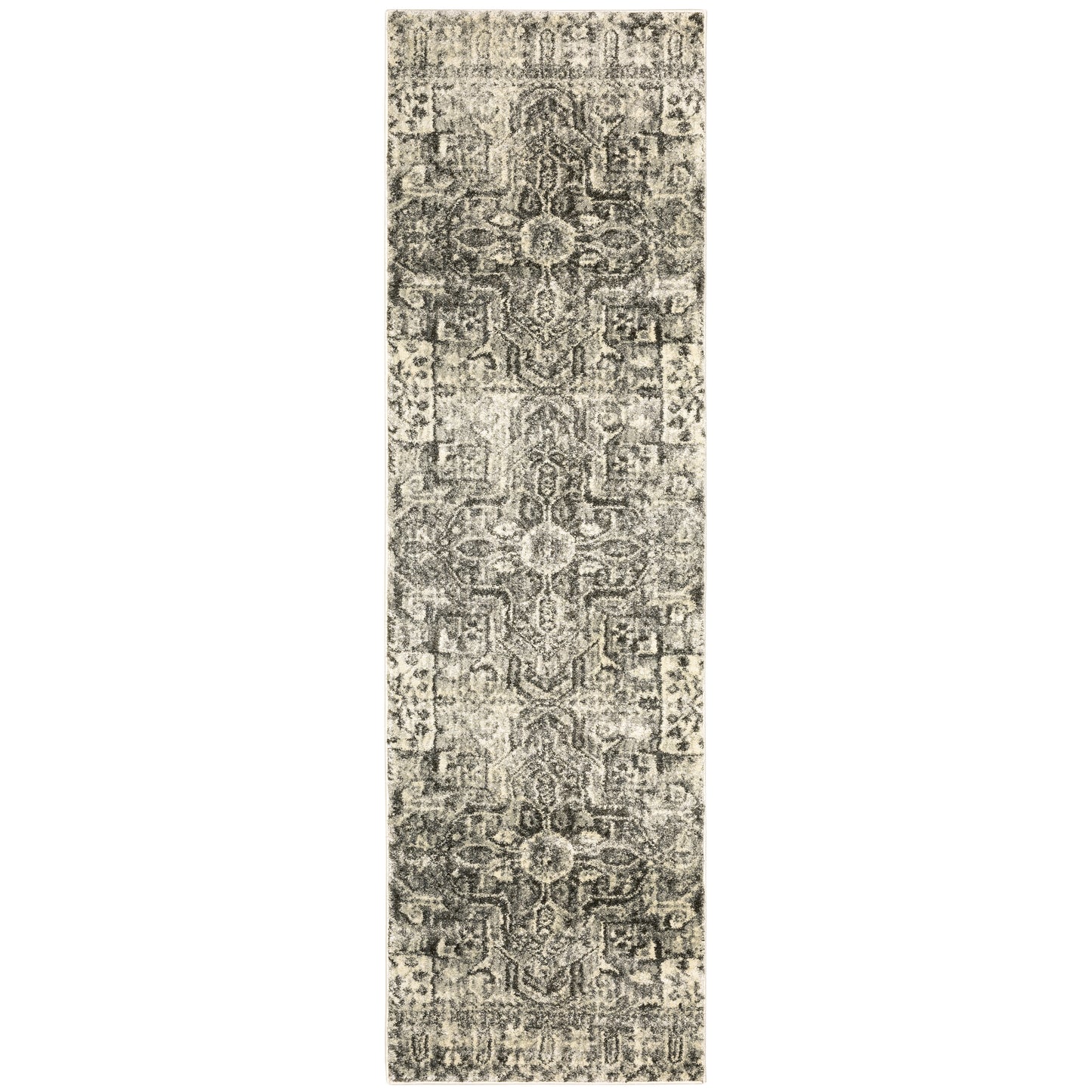 Florence 4333W Charcoal Medallion Rug