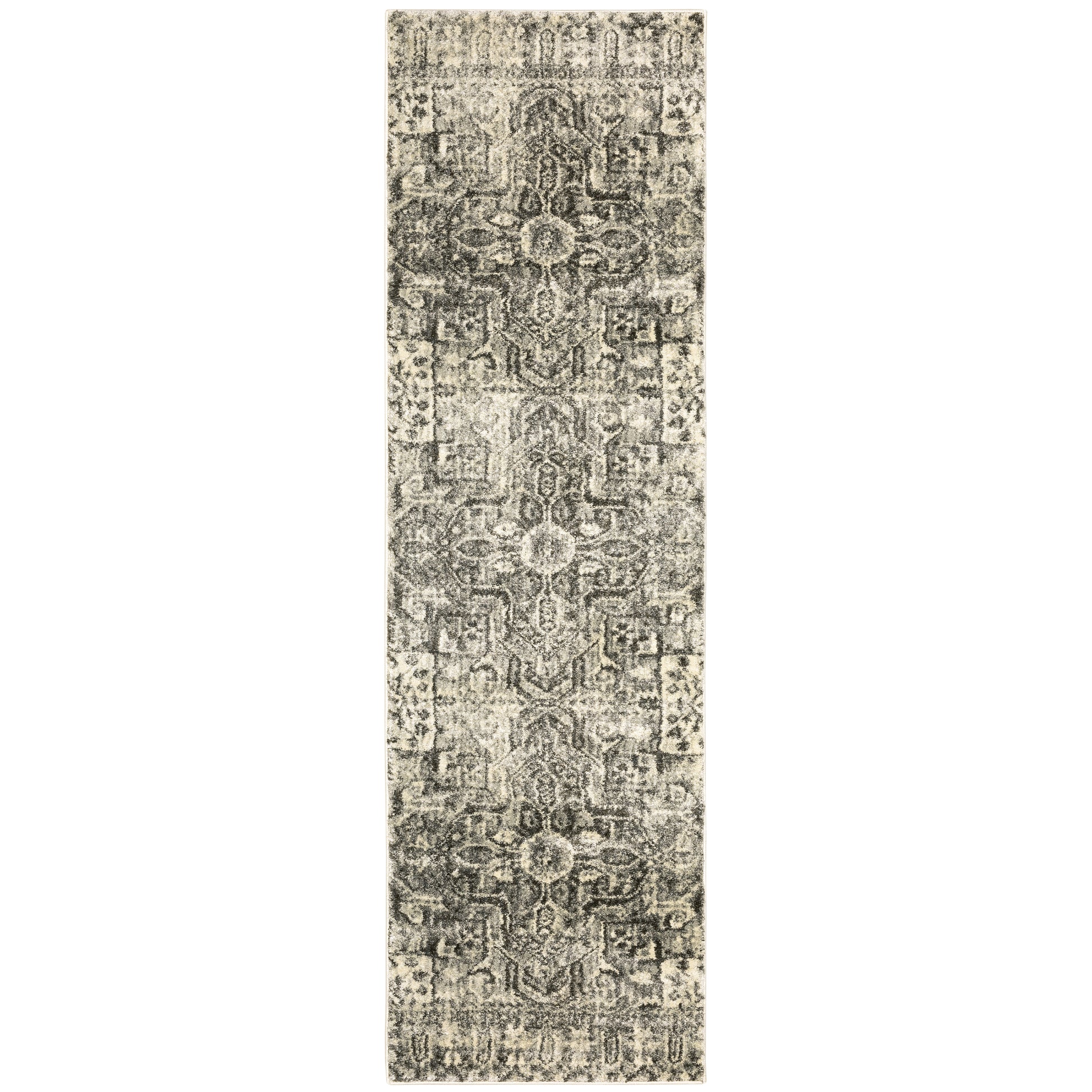 Florence 4333W Charcoal Medallion Rug