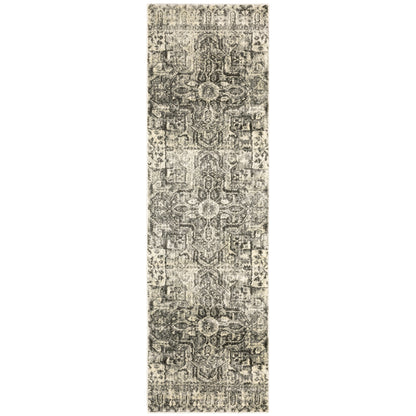 Florence 4333W Charcoal Medallion Rug