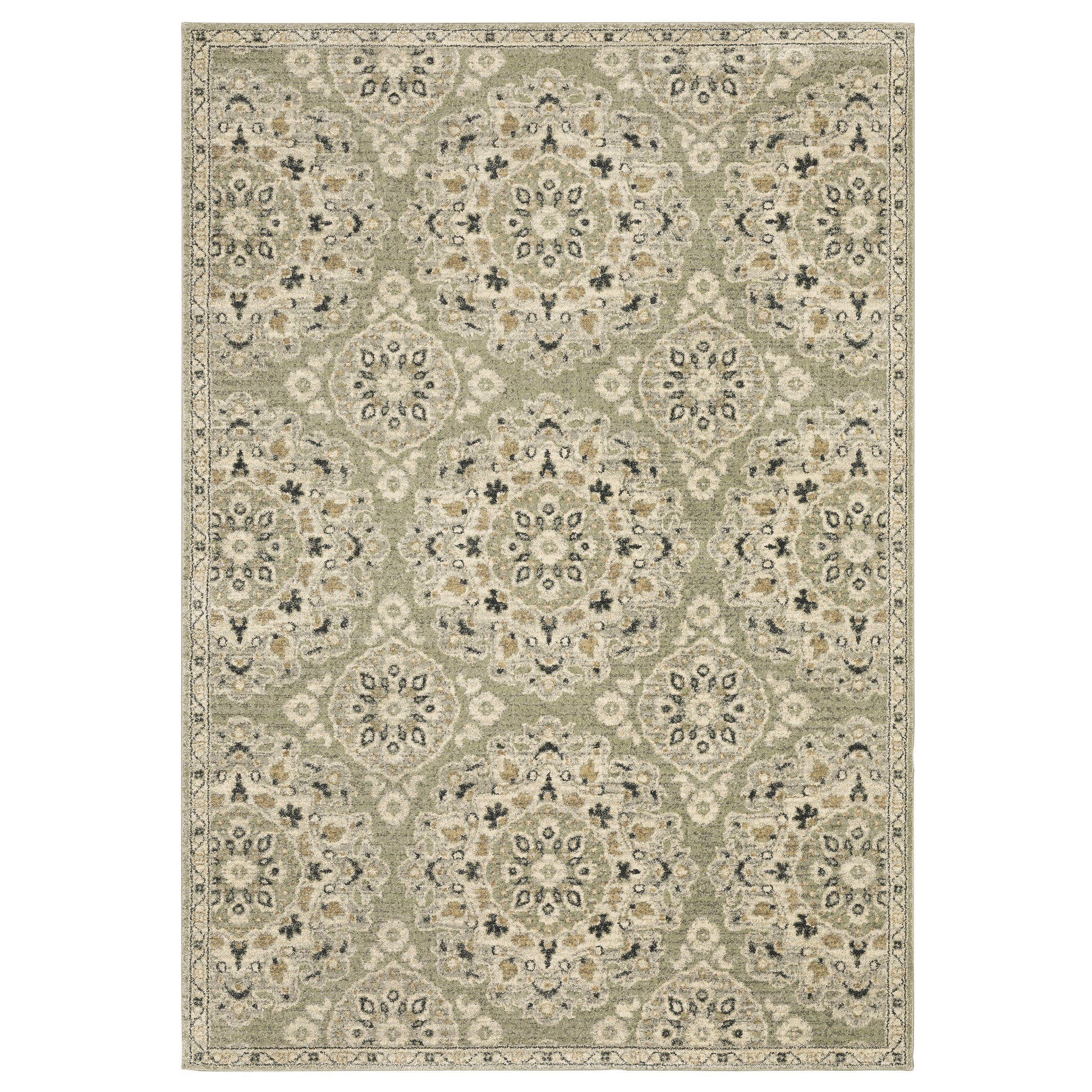 Florence 4334E Green Medallion Rug