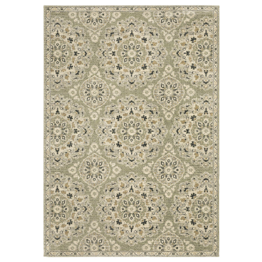 Florence 4334E Green Medallion Rug