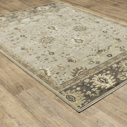 Florence Oriental Blue/ Brown Cut Pile Rug