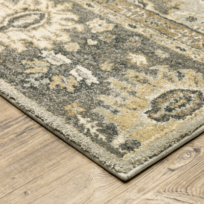 Florence Oriental Blue/ Brown Cut Pile Rug