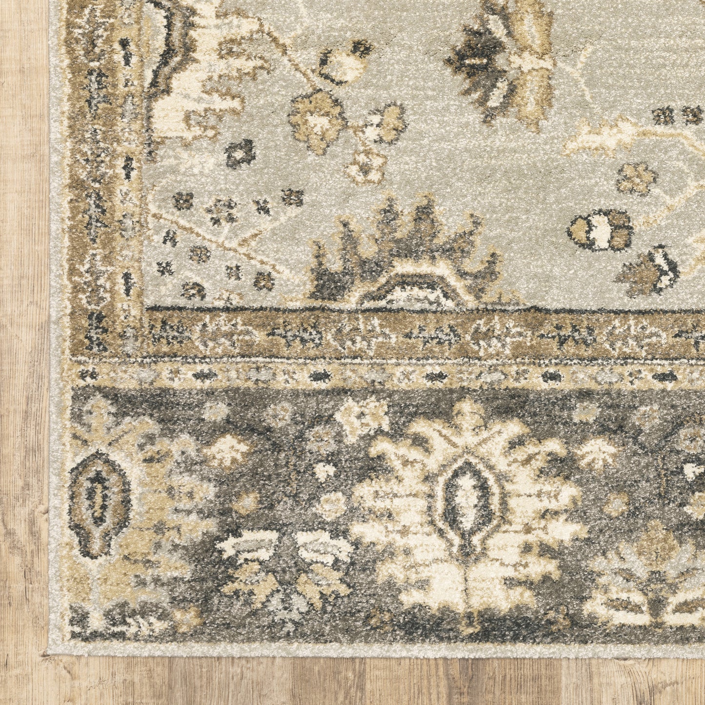 Florence Oriental Blue/ Brown Cut Pile Rug