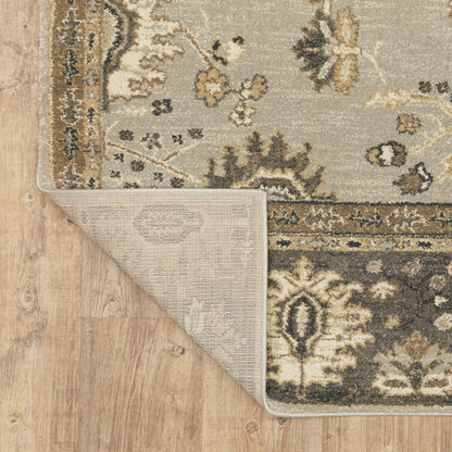 Florence Oriental Blue/ Brown Cut Pile Rug