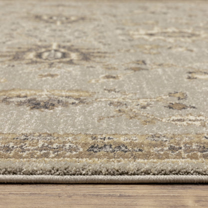 Florence Oriental Blue/ Brown Cut Pile Rug
