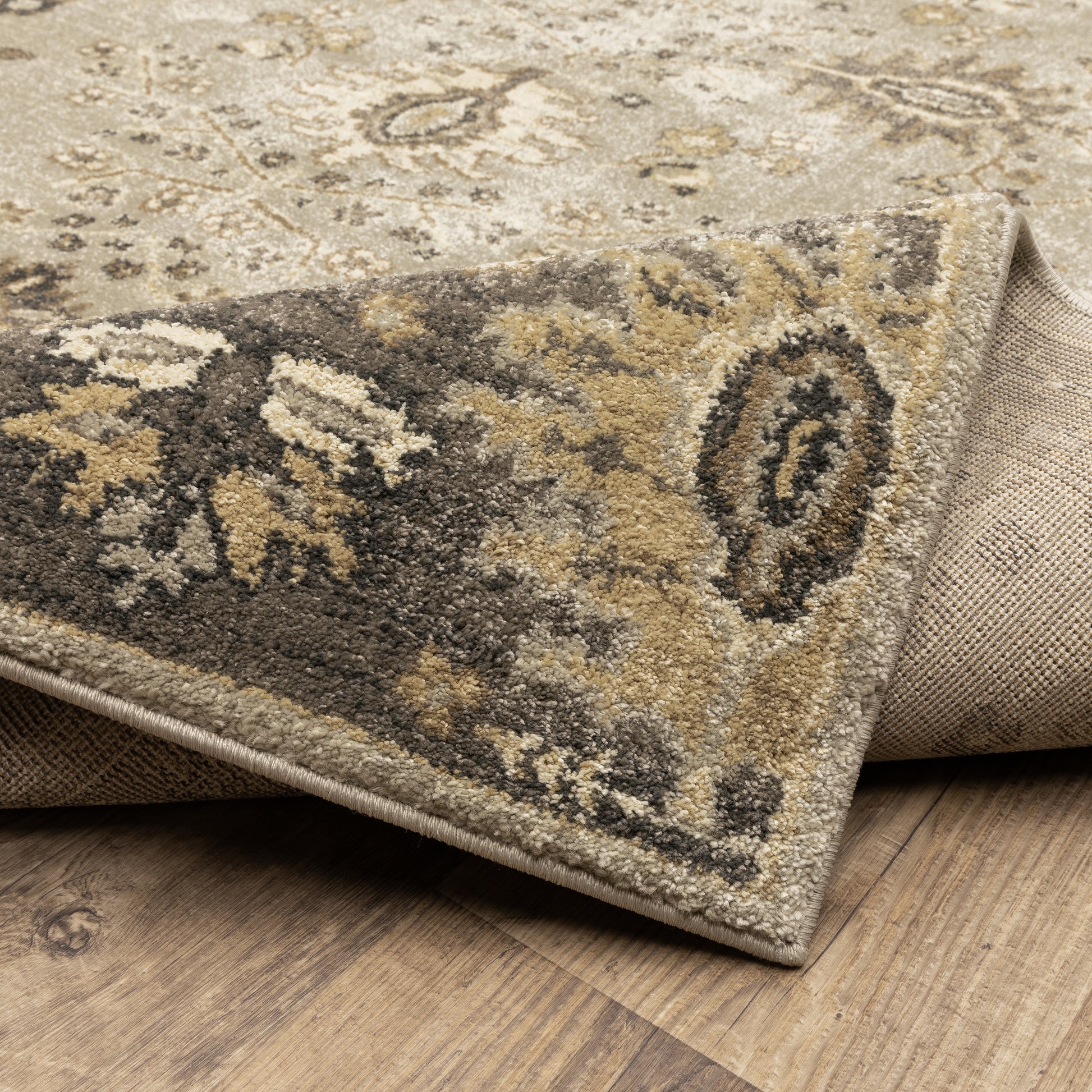 Florence Oriental Blue/ Brown Cut Pile Rug