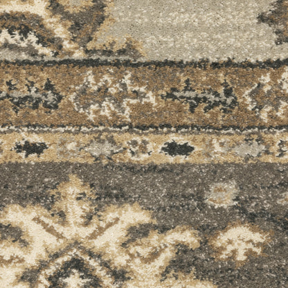 Florence Oriental Blue/ Brown Cut Pile Rug