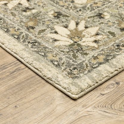 Florence Oriental Beige/ Grey Cut Pile Rug