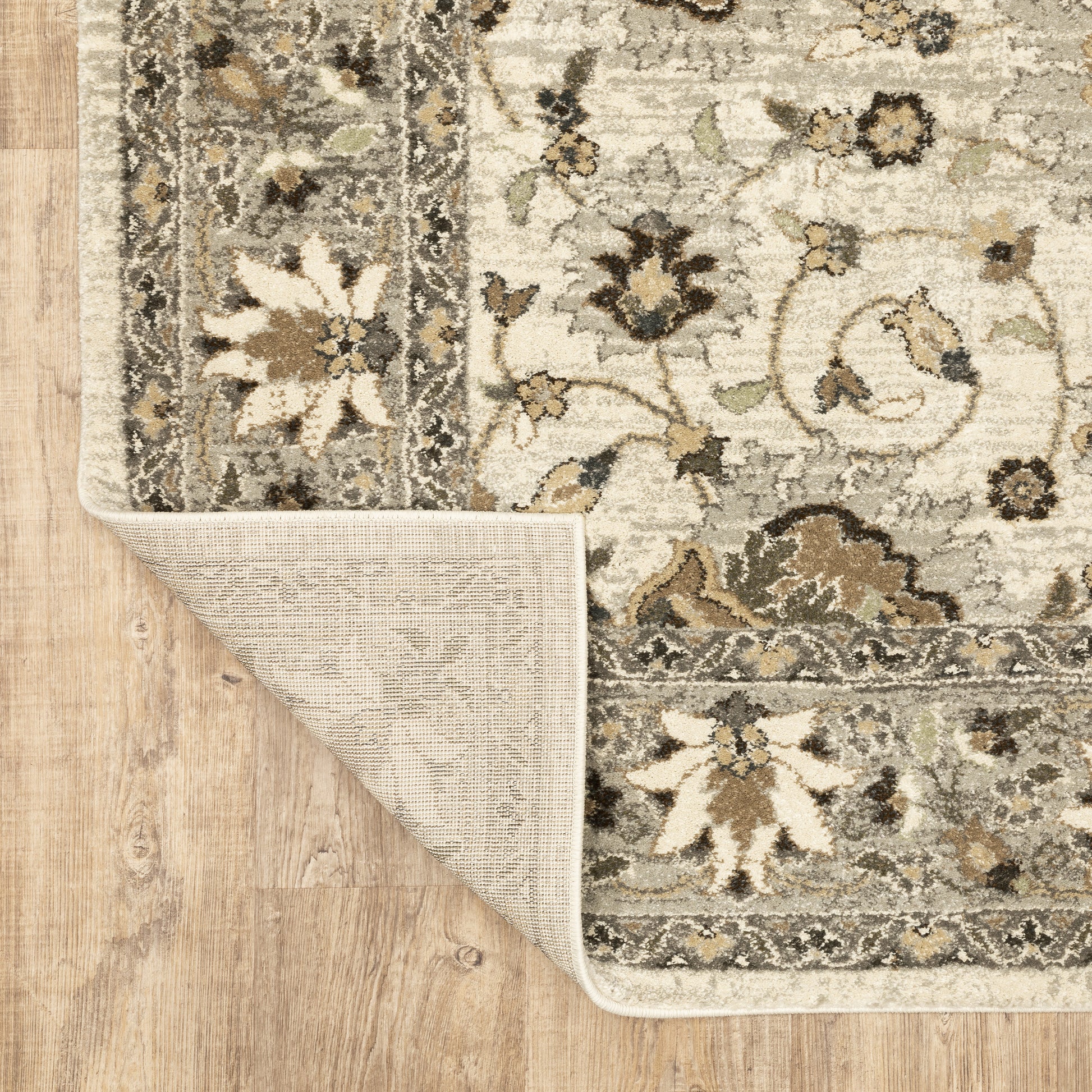 Florence Oriental Beige/ Grey Cut Pile Rug