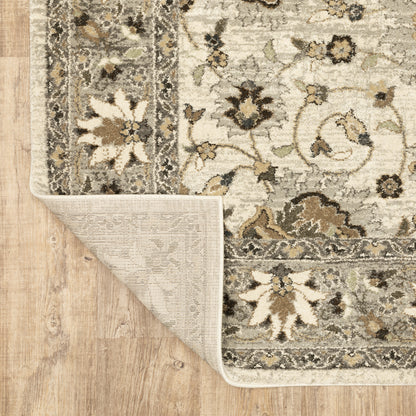 Florence Oriental Beige/ Grey Cut Pile Rug