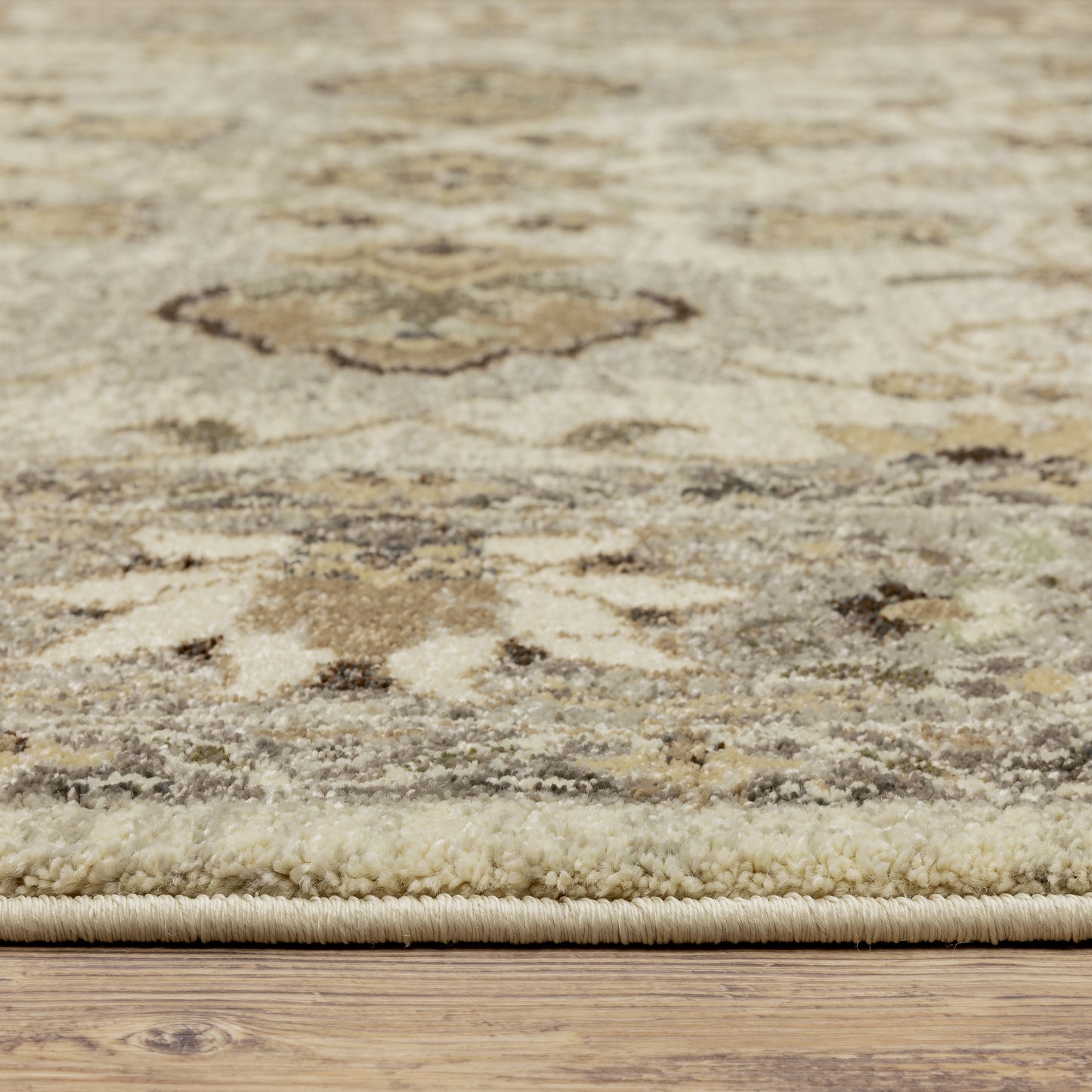 Florence Oriental Beige/ Grey Cut Pile Rug