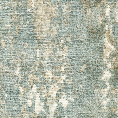 Formations Distressed Blue/ Grey Abstract Cut Pile Rug