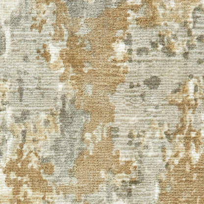 Formations Distressed Grey/ Brown Abstract Cut Pile Rug