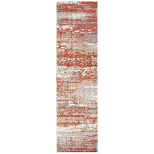 Formations 70004 Pink/ Red Distressed Abstract Rug