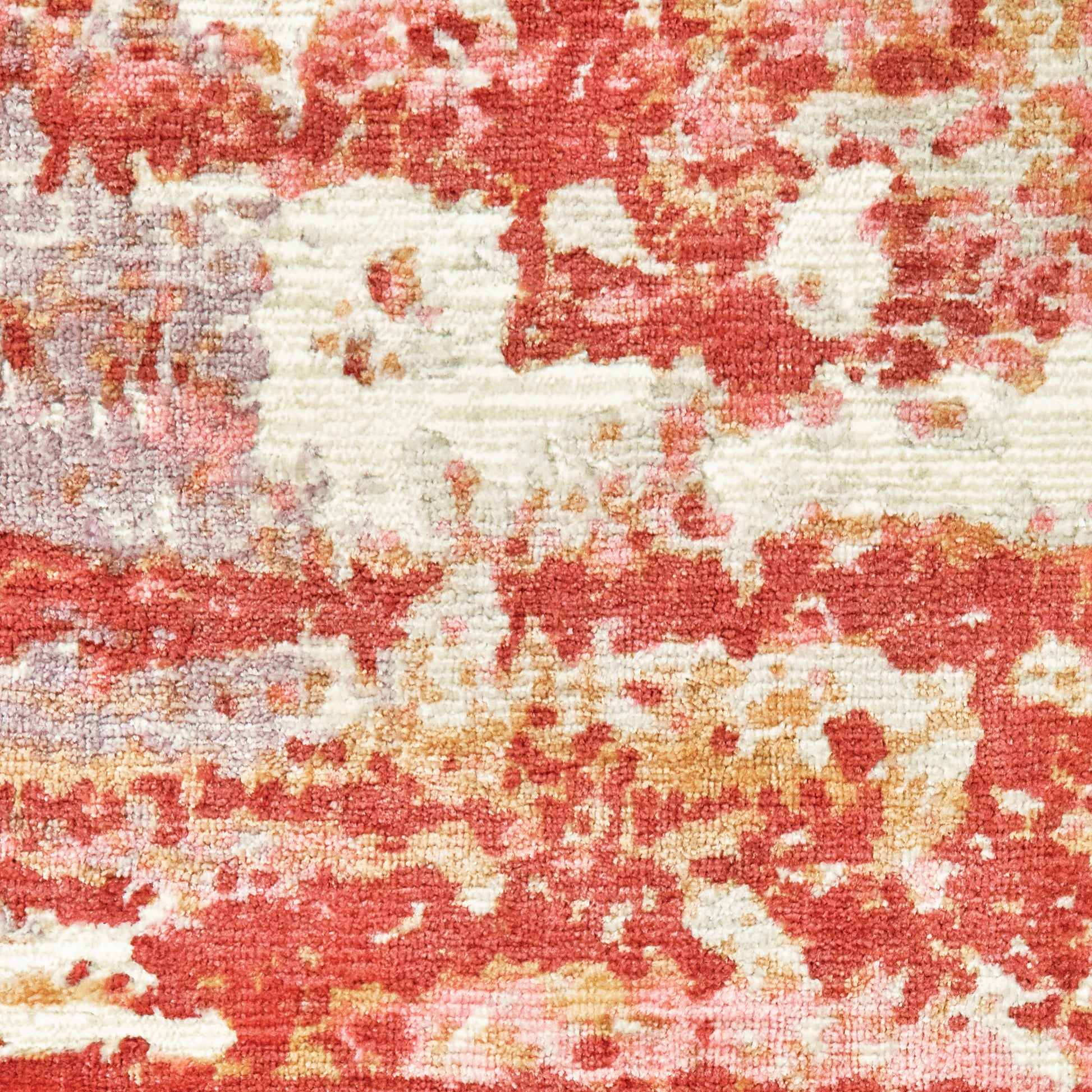 Formations Distressed Pink/ Red Abstract Cut Pile Rug