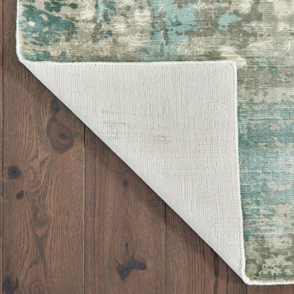 Formations Distressed Blue/ Grey Abstract Cut Pile Rug