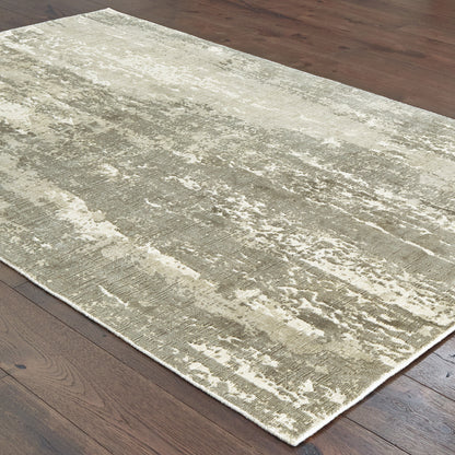 Formations Distressed Grey/ Ivory Abstract Cut Pile Rug