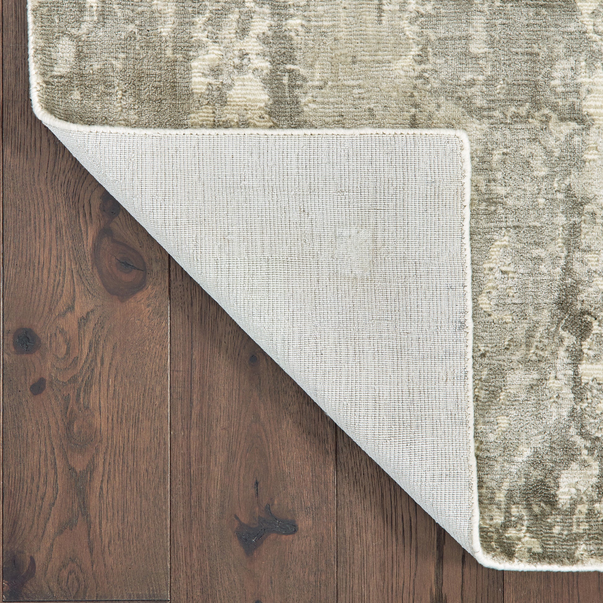 Formations Distressed Grey/ Ivory Abstract Cut Pile Rug