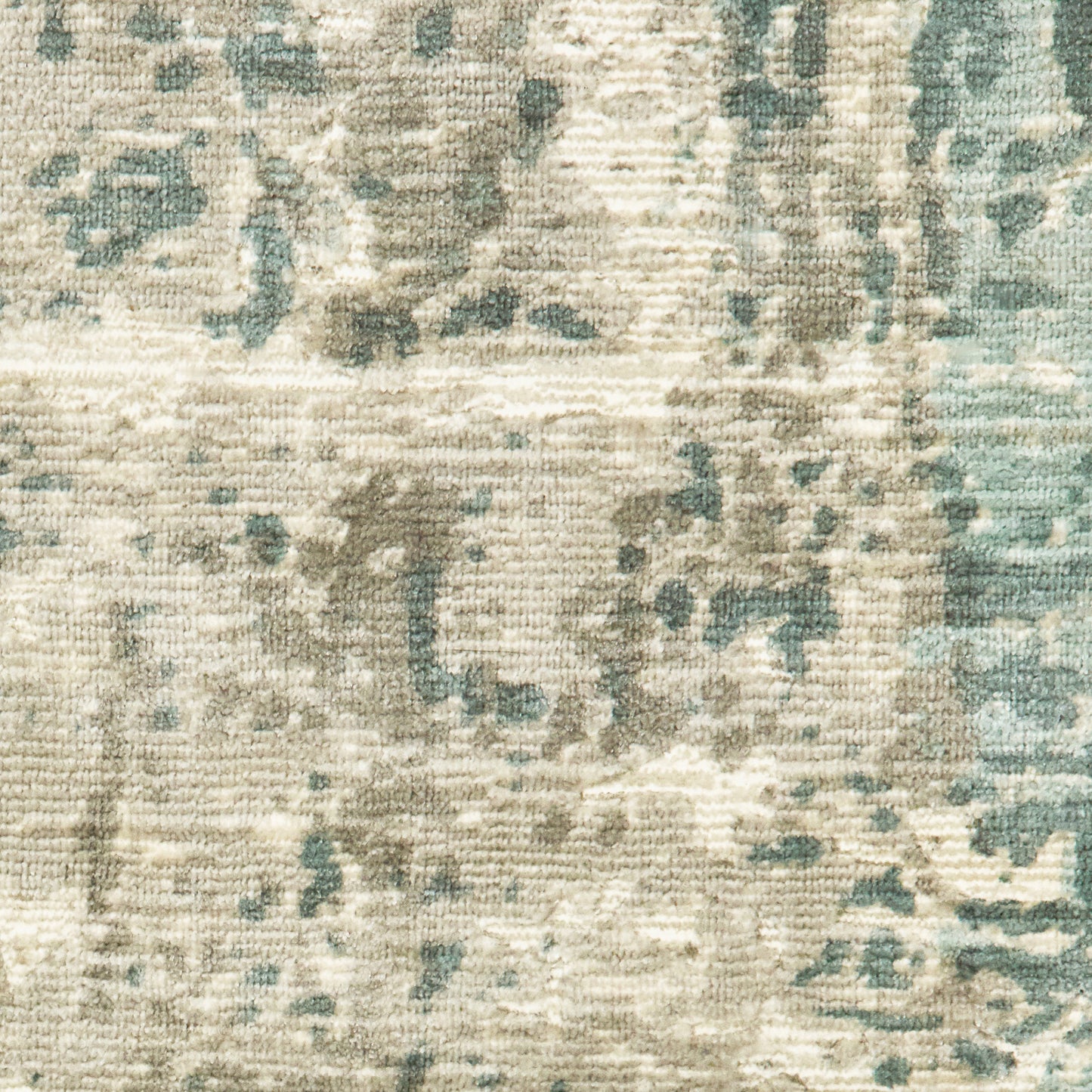 Formations Distressed Blue/ Green Abstract Cut Pile Rug
