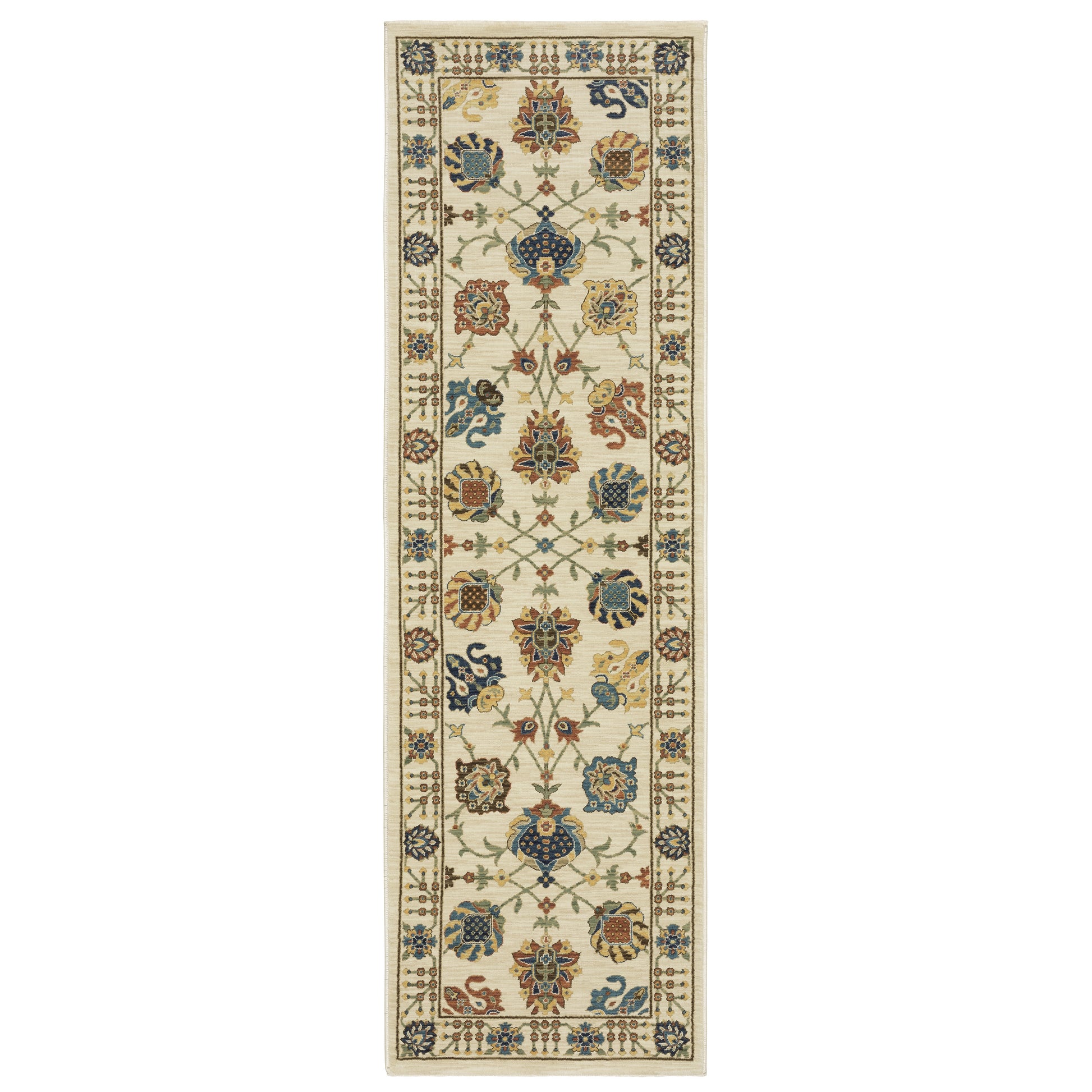 Francesca FR01G Ivory Floral Rug