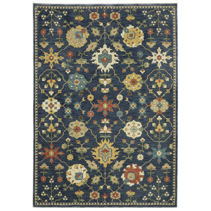 Francesca FR02L Blue Floral Rug