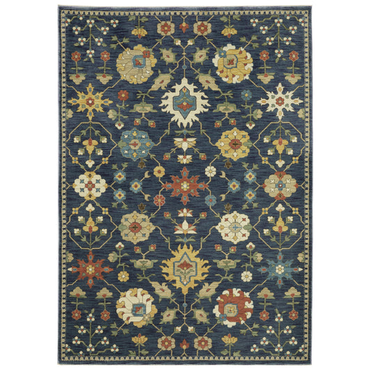 Francesca FR02L Blue Floral Rug