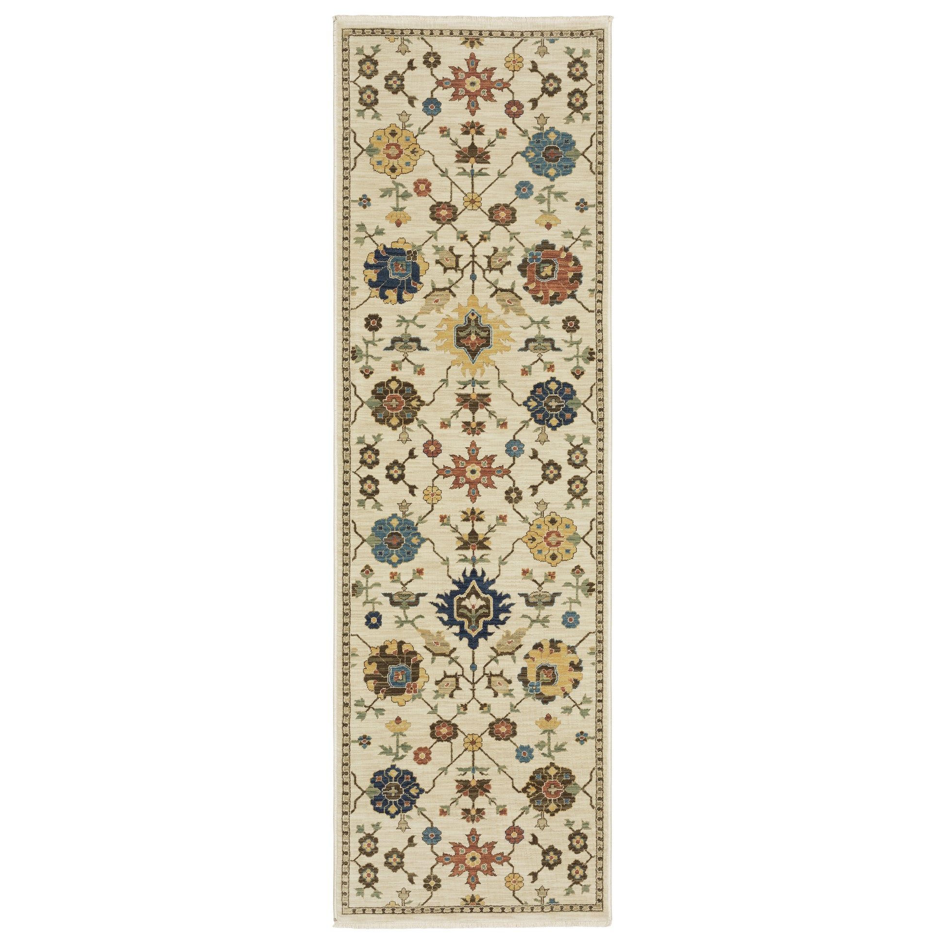 Francesca FR02M Ivory Floral Rug