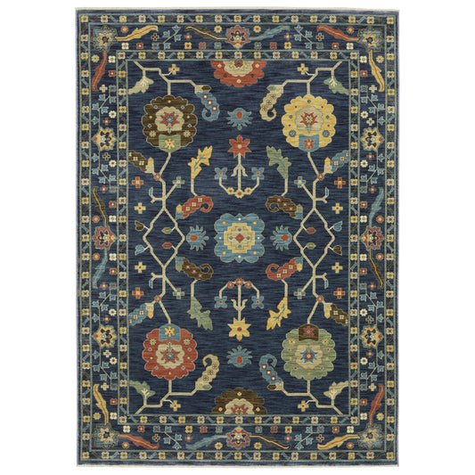 Francesca FR03F Blue Floral Rug