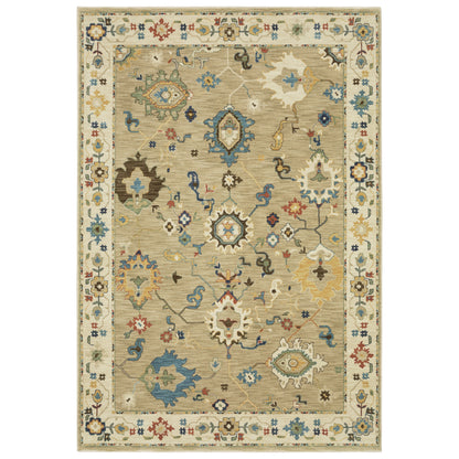 Francesca FR04E Beige Floral Rug