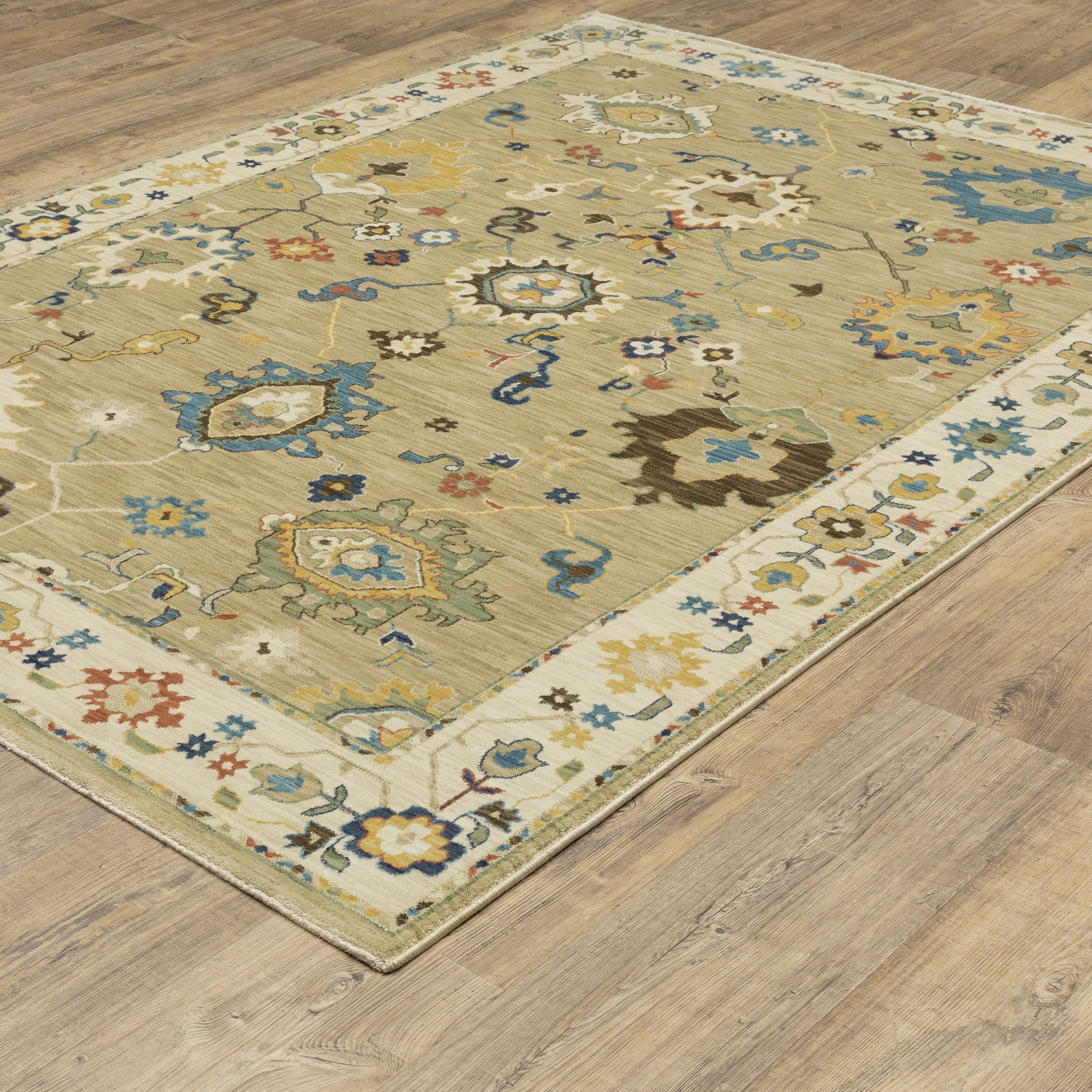 Francesca FR04E Beige Floral Rug